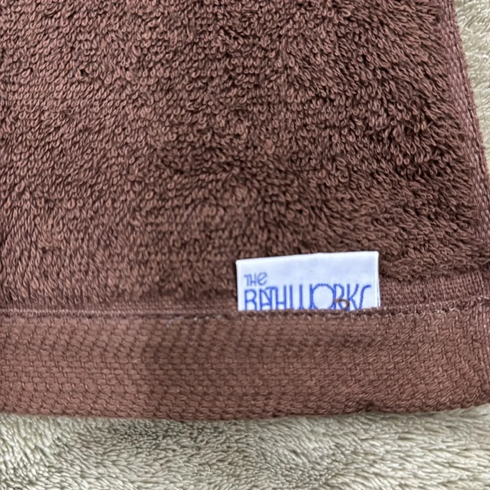 80’s new brown bath towel and washcloth shells Bathworks